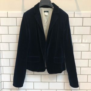 J Crew Navy Velvet Blazer